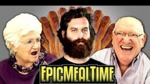 'ELDERS REACT TO EPIC MEAL TIME'