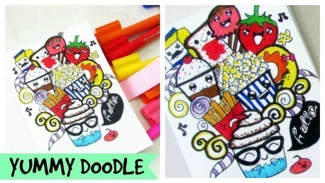 'Lets Doodle //  Food doodle // Kawaii'