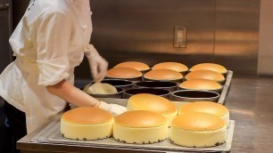 'Uncle Rikuro FLUFFY and JIGGLY Cheesecake in Osaka, Japan | Japanese Street Food'