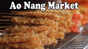 'Thai Street Food at an Ao Nang Market. Food Shopping in Thailand. Thai Food Ao Nang Krabi Thailand'