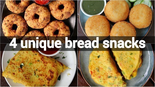 '4 unique leftover bread snacks recipes | interesting bread snacks recipes for kids'