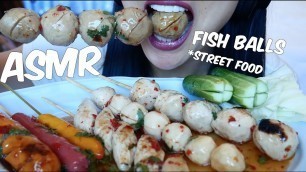 'ASMR Fish Ball Thai Street Food (EATING SOUNDS) ลูกชิ้น | SAS-ASMR'