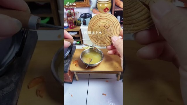 'Miniature Real Cooking Recipe | Mini Food | Mini Kitchen ミニチュアフード #Shorts'