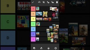 'Video Game Tier List'