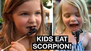 'EATING SCORPIONS AND BUGS IN THAILAND | WOLRD\'S BRAVEST GIRLS | Thailand Street Food'