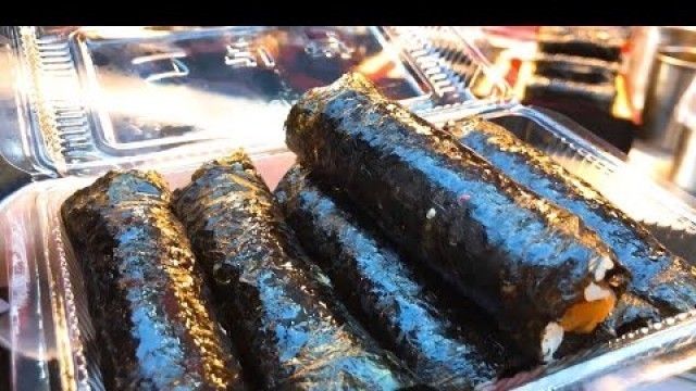 'Mini Kimbap /Korean Street Food /Myeongdong Korea'