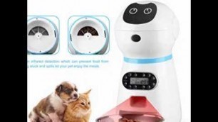 'EZMioo Automatic Cat Feeder,3.5L Auto Dog Food Dispenser with Stainless Steel Food Bowl'