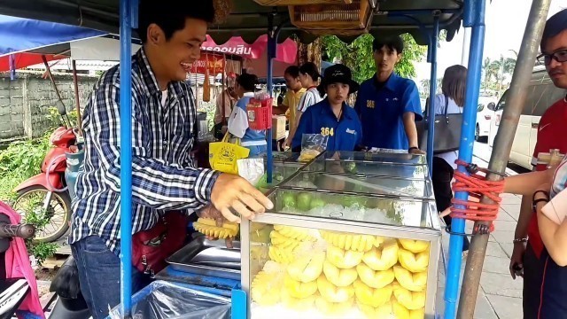 'Mango & Fruit Truck. Street food Thailand.Street Food in Bangkok.'