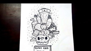 'YUMMY FOOD DOODLE