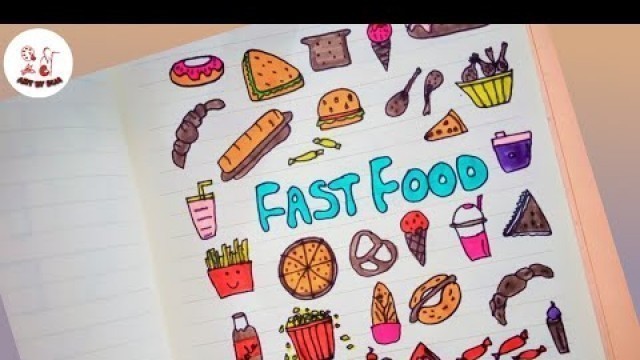 'How to Doodle Fast Food |Easy Drawing for Kids.'