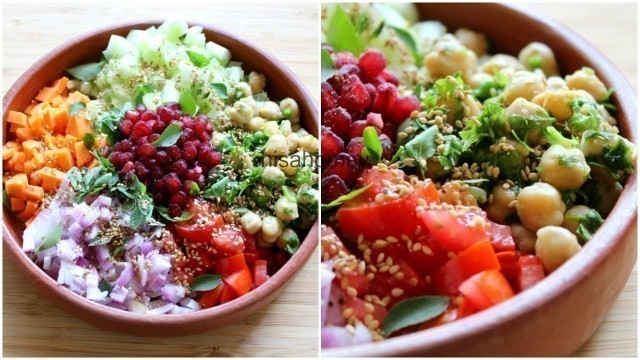 'Weight Loss Salad Recipe For Dinner - How To Lose Weight Fast With Salad - Indian Veg Meal/Diet Plan'