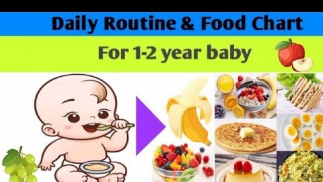 'Daily Routine & Food Chart for 1 - 2 year old Toddler baby | Complete Diet Plan & Baby Food Recipes'