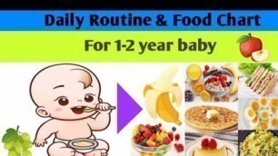 'Daily Routine & Food Chart for 1 - 2 year old Toddler baby | Complete Diet Plan & Baby Food Recipes'