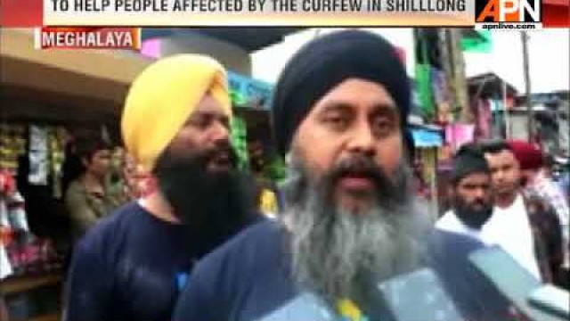 'United Sikh distributes food grains after curfew in Shillong'