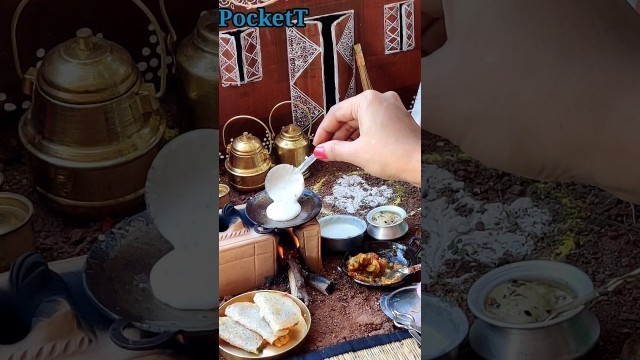 'Masala dosa + Chutney | Miniature dosa | Mini Food | Miniature Cooking | PocketT #Shorts'