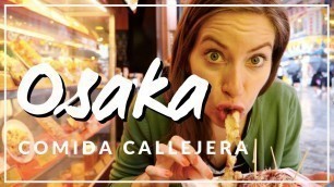 'Probando Comida Callejera Japonesa en Osaka, Japón 