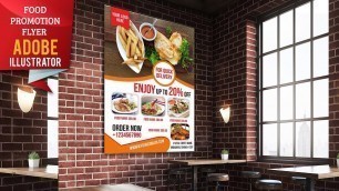 'Lean to design food flyer promotion in Illustrator'