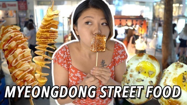 'KOREAN STREET FOOD in Myeongdong 