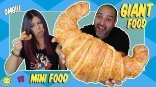 'GIANT FOOD vs MINI FOOD Comida Gigante vs Comida Mini Momentos Divertidos'