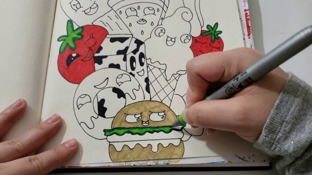 'Doodle Art For Fun!  //Warning, Cute Foods!'