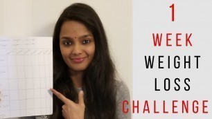 'Lose weight in 7 days at home | 1 week eat clean and lose weight challenge | Weight loss in tamil'