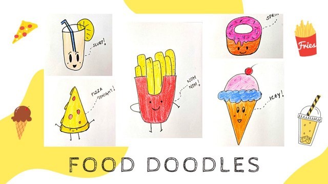 'How to doodle food || Doodle art || Bullet journal'