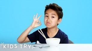 'Kids Try Chinese Food from Around the World | Kids Try | HiHo Kids'