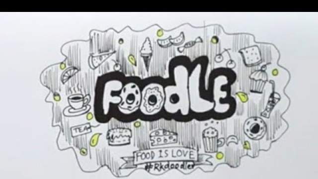 'How to draw Food doodle...It\'s a foodle..