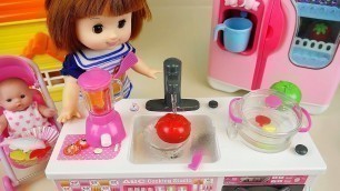 'Baby doll cooking food kitchen play Doli house'