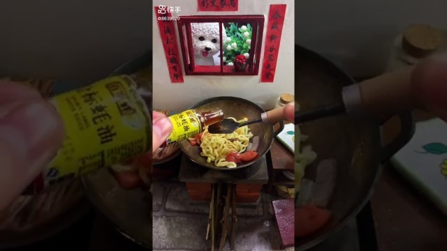 'Miniature Real Cooking Mukbang Noodle Recipe | Mini Food | Mini Kitchen #Shorts'