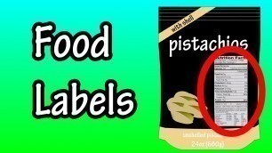 'Food Labels - Nutrition Labels - How To Read Food Labels Nutrition Facts'