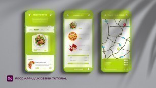 'Food App UI/UX Design | Adobe Xd Tutorial 2021'