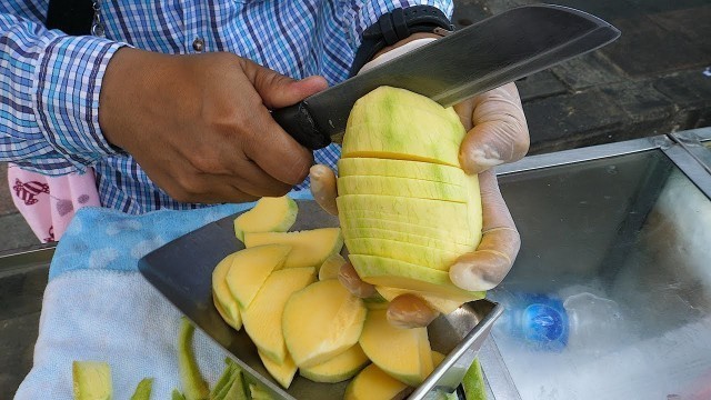 '방콕 길거리 과일 자르기 달인 / amazing fruits cutting skills - thai street food'