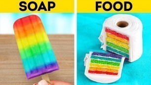 'FAKE FOOD VS. REALISTIC FOOD || Jaw-Dropping Compilation Of Cakes, Mini Food, Clay And Soap Crafts'