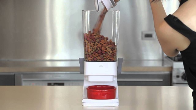 'Use a Countertop Cereal Dispenser for Pet Food'