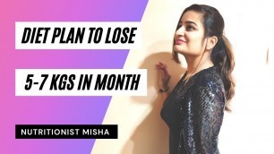 'Diet plan to lose 7 kgs in a month | How to lose weight fast in hindi | Weight loss diet plan hindi'