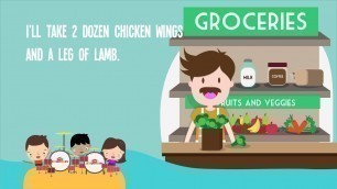 'Shopping At The Grocery Store | Kids Songs | Nutrition | Food | Nursery Rhymes'