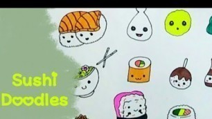 'Doodle with me: Sushi Doodle | Japanese food doodle'