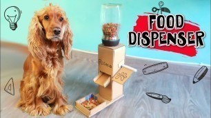 'DIY Puppy Dog Food Dispenser from Cardboard at Home  - Puppy Crafts'