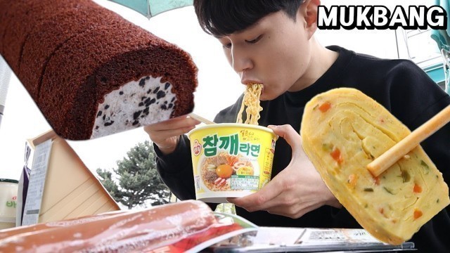 'VLOG | 편의점 먹방 브이로그 리얼먹방 Korean Convenience Store Food Mukbang 韓国のコンビニフード REAL SOUND EATING SHOW'