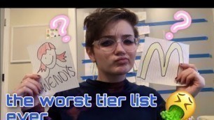 'The Internet\'s Worst Fast Food Tier List'