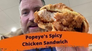 'Popeye\'s Spicy Chicken Sandwich Review - fast food - hot sauce'