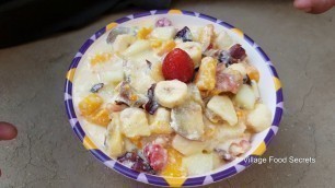 'Fruit Salad | Yogurt with Fruit | MixFruit Recipes by Mubashir Saddique | Village Food Secrets'