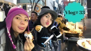 'STREET FOOD SA MYEONGDONG! Korea Day 1 (December 27-28) : VLOGMAS #4'