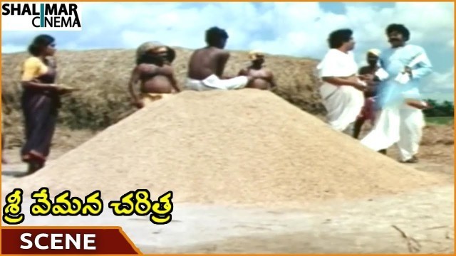 'Sri Vemana Charitra Movie || Jeeva Takes Food Grains From Narayana Rao || Vijaya || Shalimarcinema'