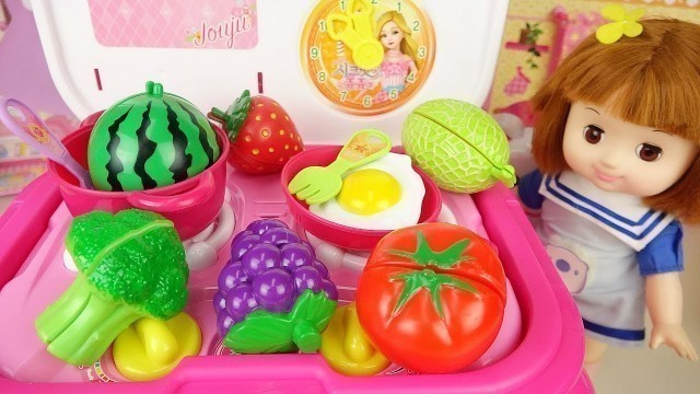 'Baby doll kitchen case food cooking play baby Doli house'