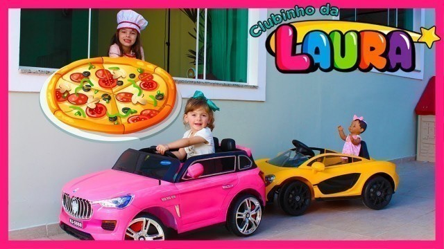 'LAURINHA BRINCANDO DE PIZZARIA -  PRETEND PLAY PIZZA DELIVERY & COOKING FOOD KITCHEN TOY SET'