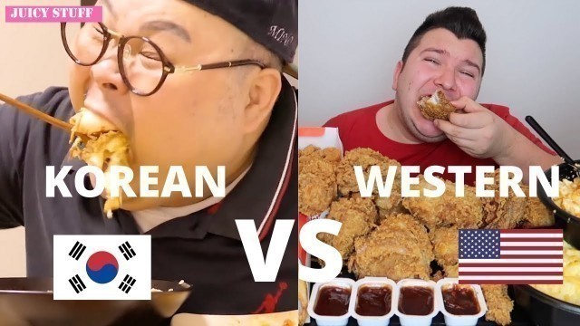 'KOREANS VS AMERICANS Mukbangers - Extreme Hunger Mukbang Compilation'