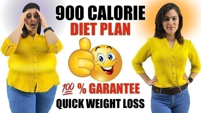 '900 Calorie Indian Meal Plan For Weight Loss | How To Lose Weight Fast | Indian Diet Plan'