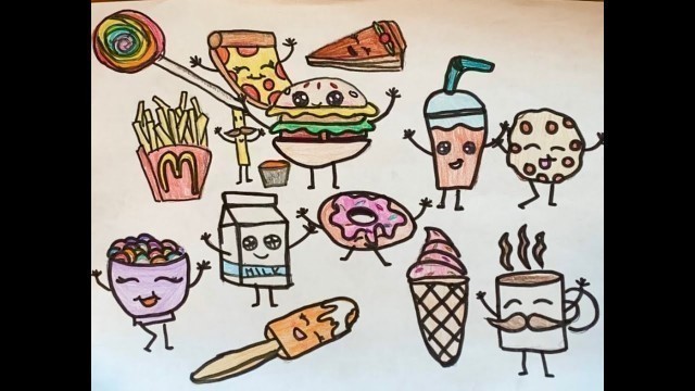 'Doodle Art | Doodle for Beginners | How to Doodle | Food Doodle Edition'